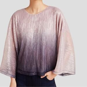 Anthropologie Serena Metallic Ombre Top Size XS LIKE NEW